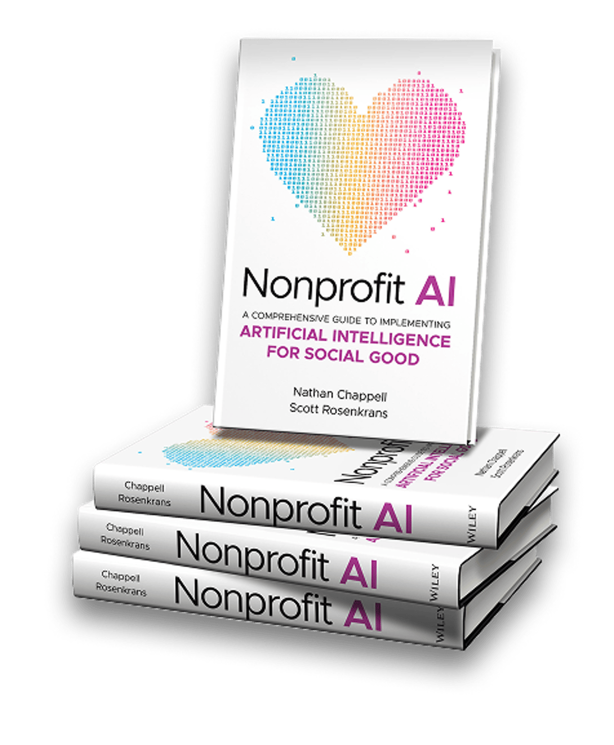 A stack of Nonprofit AI books.